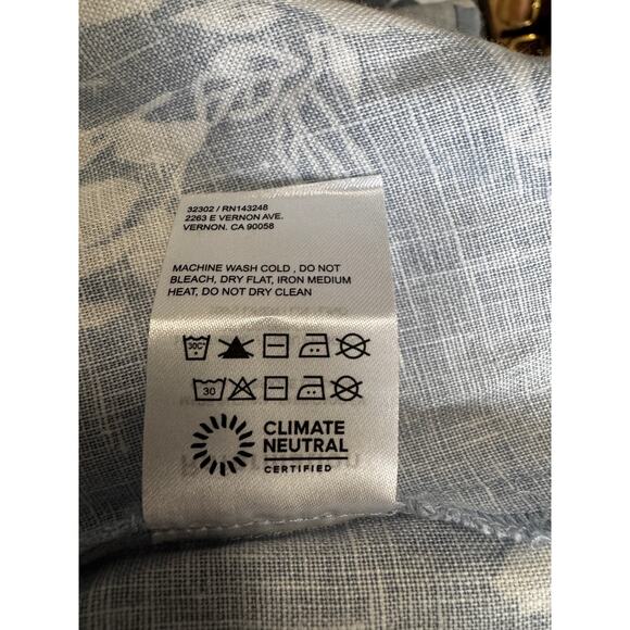 Reformation Palm in Porcelain Blue White Floral Tie Waist Linen Max Skirt (10) - Picture 6 of 6